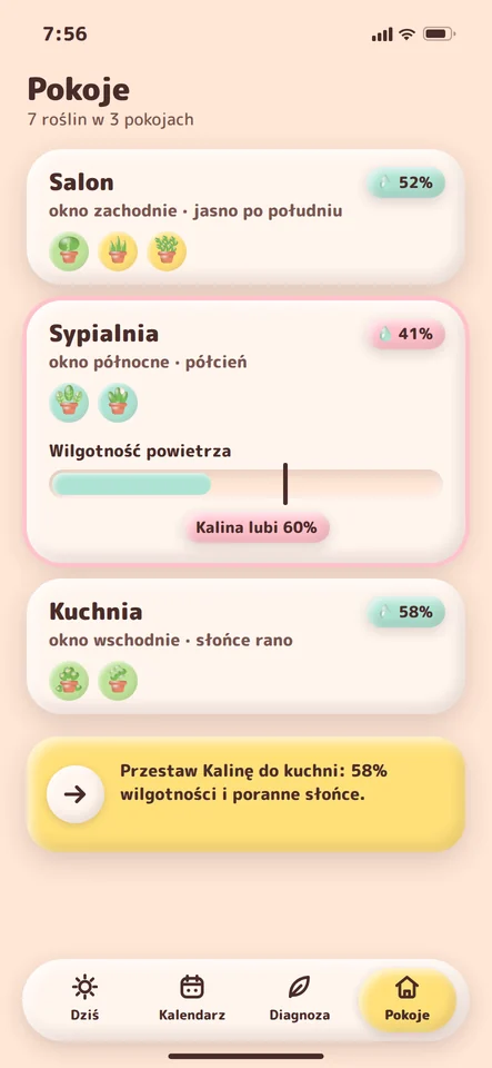 Ekran Pokoje